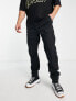 Topman skinny multi pocket cargo trousers in black