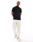 Polo Ralph Lauren icon logo tipped pique polo custom fit in black