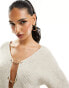 Aria Cove chain detail knitted top in beige