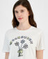 Juniors' Peanuts Woodstock Bouquet Crewneck Tee