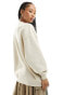 Daisy Street relaxed fleece sweatshirt with Brooklyn embroidery