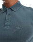 Armani Exchange tonal logo regular fit polo in charcoal