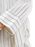 Nobody's Child Tamar boxy shirt co-ord in cream pinstripe