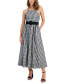 Women's Belted Halter Midi Dress