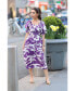 Malie Smocked Purple Midi Dress