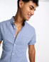 ASOS DESIGN slim fit oxford shirt in sky blue