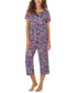 Women's 2-Pc. Cropped Short-Sleeve Pajamas Set