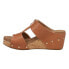 Corkys Taboo Studded Embossed Wedge Womens Brown Casual Sandals 41-0262-COGN