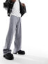 Weekday Astro baggy fit trousers in grey melange