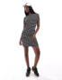 In The Style reversible short sleeve mini dress in black stripe