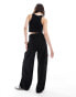 JDY loose fit cargo trouser co-ord in black