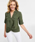 Women's Linen Twist-Hem Blouse, Created for Macy's