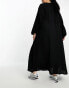 ASOS DESIGN Curve double cloth maxi dress in black