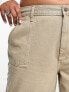 ASOS DESIGN Curve cargo jean in mushroom brown