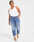 Plus Size Slim Tech Rolled-Cuff Boyfriend Jeans, Created for Macy's