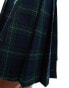 Mango check pleated mini skirt in blue