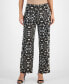 Petite Printed Knit Wide-Leg Pull-On Pants, Created for Macy's