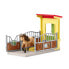 SCHLEICH Farm World Playset Pony Box With Iceland Pony Stallion doll