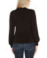 Black Label Women’s Split-Sleeve Chain-Neck Keyhole Top