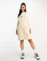 Napapijri Colada dungaree dress in off white