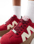 Steve Madden Opponent fltaform trainers in red suede