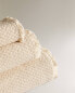 Micro waffle-knit cotton towel