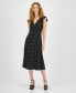 Women's Rea Dot-Print Flutter-Sleeve Midi Dress