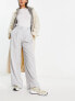 ASOS DESIGN casual wide leg trousers in grey