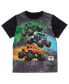 Boys Pullover Pajama Shirt and Shorts Sleep Set to Grave Digger El Toro Loco Megalodon