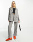 Noisy May oversized tailored dad blazer co-ord in grey