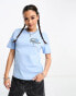 Lacoste x Bridgerton logo t-shirt in light blue