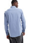 Calvin Klein poplin stretch slim fit shirt in light blue