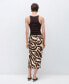 Women's Animal-Print Draped Skirt