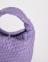 Glamorous woven texture grab bag in lavender