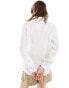 JDY long sleeve loose shirt in white