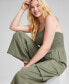 Women's Cotton Smocked Cargo Jumpsuit, Created for Macy's