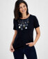 Women's Hannukah Fun Short-Sleeve Top, Created for Macy's