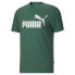 Puma Essentials Heather Logo Crew Neck Short Sleeve T-Shirt Mens Green Casual To