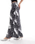 Vero Moda lace print jersey maxi skirt in mono