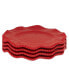 Perlette Red Salad Plates, Set of 4