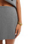 Stradivarius 90s mini skort co-ord in grey pinstripe