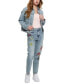 Women's Clara Printed-Back Denim Jacket