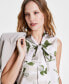 Women's Printed Bow Blouse