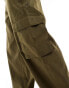 Noisy May wide leg tailored cargo in khaki