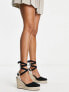 schuh Venus closed toe wedge espadrilles in black