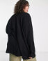 Only Curve longline cardigan in black