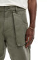 ASOS DESIGN carpenter short in khaki