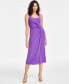 Women's Side-Shirred O-Ring Midi Dress