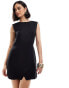 Closet London asymmetric mini dress in black