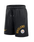 Men's Black Pittsburgh Steelers Arched Kicker Shorts